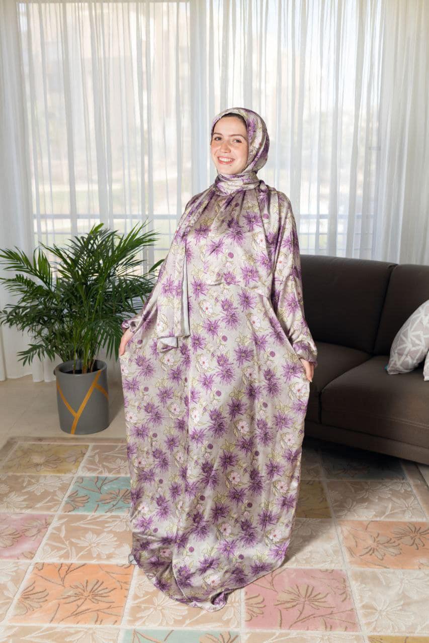 Satin Esdal With Scarf