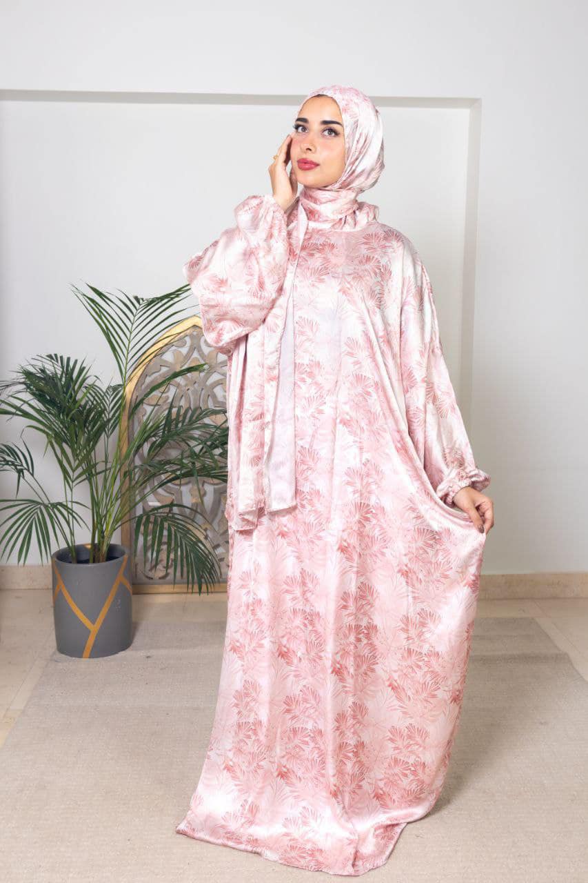 Satin Esdal With Scarf