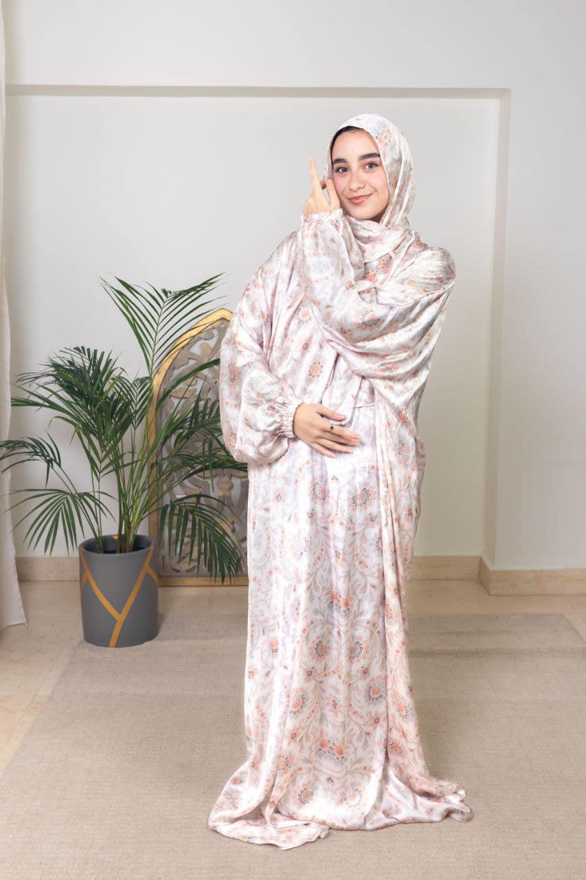 Satin Esdal With Scarf